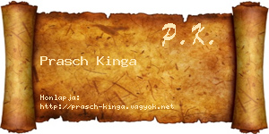 Prasch Kinga névjegykártya